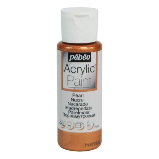 Pebeo Copper Pearl Acrylic Craft Paint 59ml image number 1
