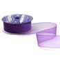 Purple Organdie Ribbon 20mm x 5m image number 3