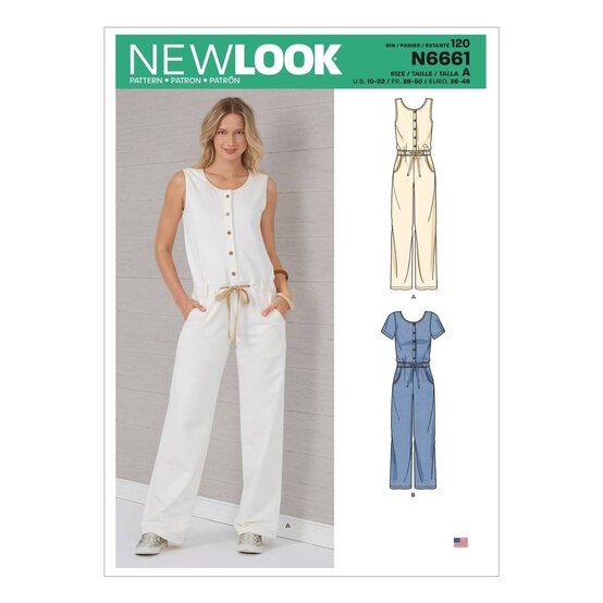 New Look Women's Jumpsuit Sewing Pattern N6661 image number 1