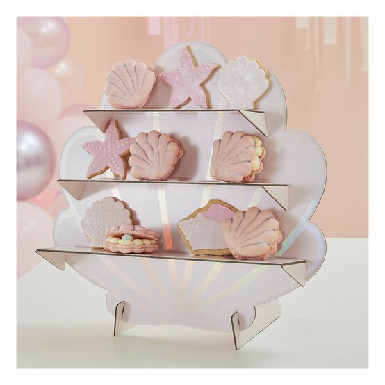 Ginger Ray Mermaid Shell Shaped Treat Stand image number 2