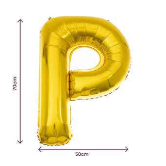 Extra Large Gold Foil Letter P Balloon