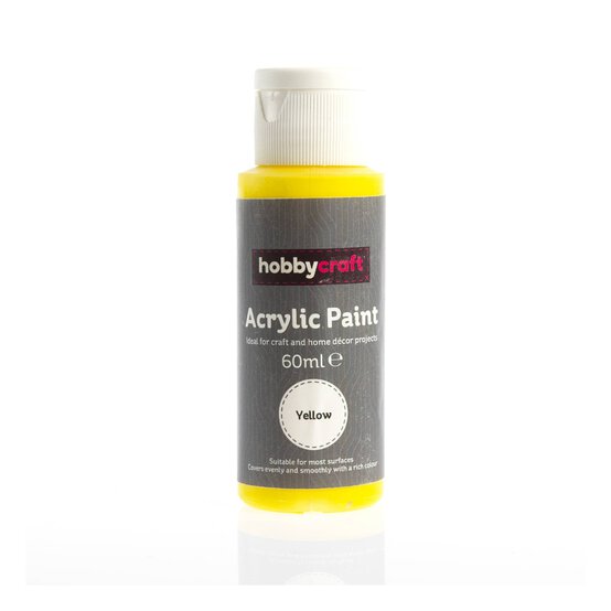 Yellow Acrylic Craft Paint 60ml