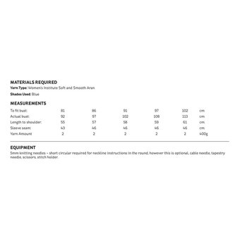 Women's Institute Vintage Lacy Guernsey Jumper Digital Pattern 0079