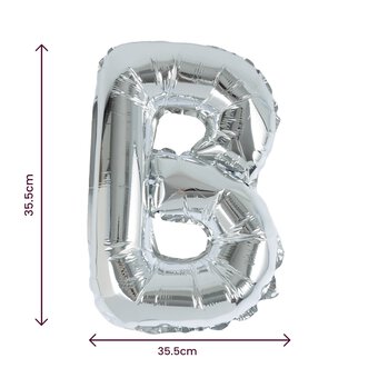 Silver Foil Letter B Balloon