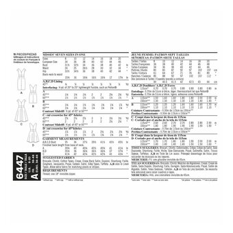 New Look Women's Dress Sewing Pattern 6447