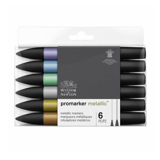 Winsor & Newton Promarker Metallic 6 Pack image number 2