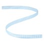 Light Blue Gingham Ribbon 9mm x 5m image number 2