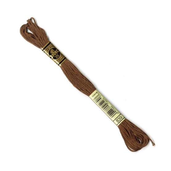 DMC Brown Mouline Special 25 Cotton Thread 8m (839) image number 1