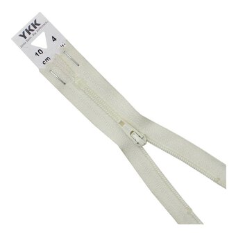 YKK Cream Dress and Skirt Zip 10cm