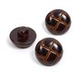 Hemline Brown Novelty Round Shank Button 3 Pack image number 1