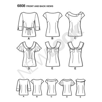 New Look Women's Top Sewing Pattern 6808