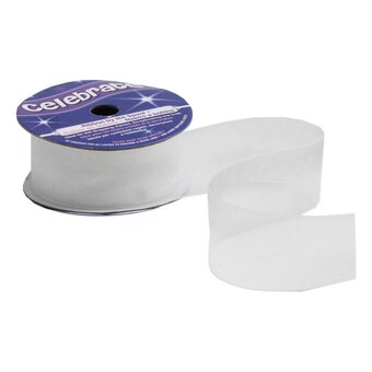 White Organza Ribbon 25mm x 5m