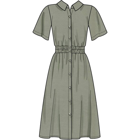 New Look Women's Button Dress Sewing Pattern N6651 image number 4