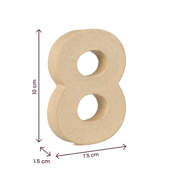 Mini Mache Number 8 10cm image number 4