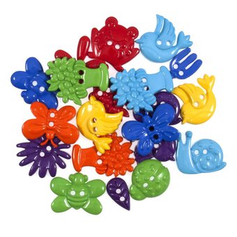 Trimits Rainbow Garden Craft Buttons 20g