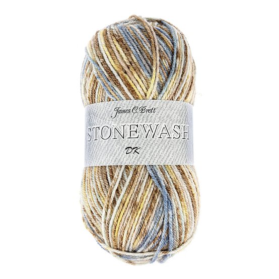 James C Brett Brown Grey Mix Stonewash DK Yarn 100g image number 1