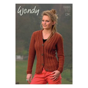 Wendy Merino DK Cabled Cardigan Digital Pattern 5683