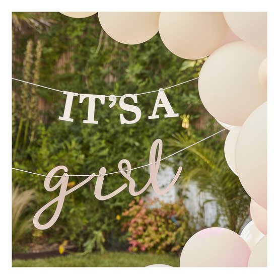 Ginger Ray It&rsquo;s a Girl Baby Shower Bunting 1.5m image number 2