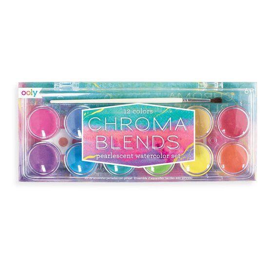 Pearlescent Chroma Blends Watercolour Set 12 Pack  image number 1