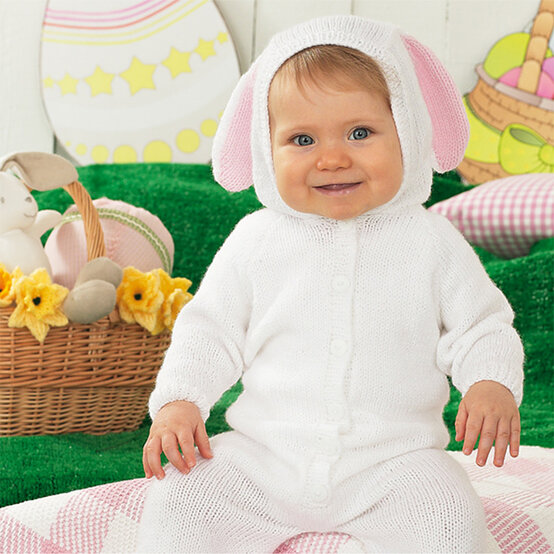 Bunny Onesie Knitting Pattern image number 1