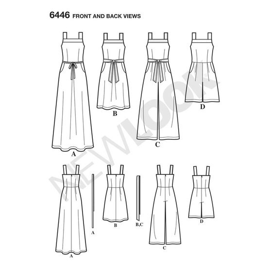 New Look Women's Jumpsuit and Dress Sewing Pattern 6446 image number 2