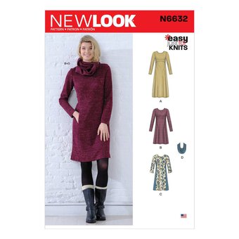 New Look Women&rsquo;s Knit Dress Sewing Pattern N6632