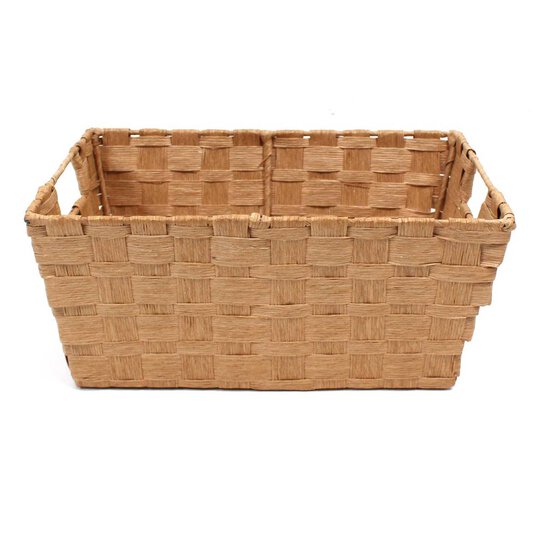 Natural Paper Storage Basket 33cm x 23cm x 14cm image number 2