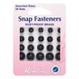 Hemline Assorted Black Snap Fasteners 20 Pack image number 1