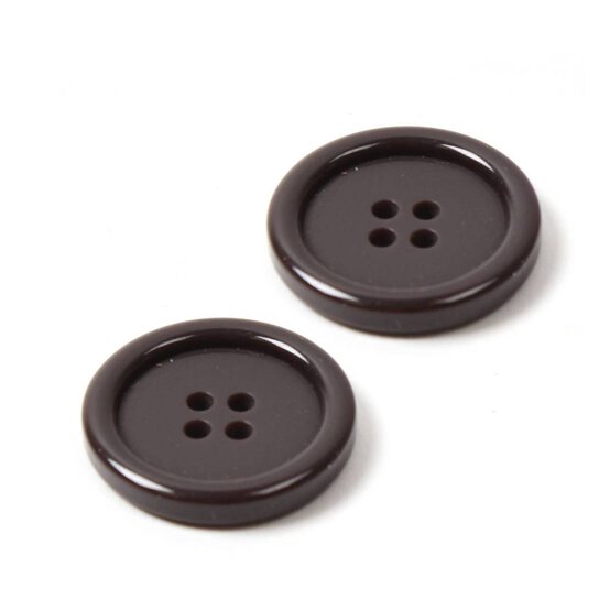 Hemline Brown Basic Jacket Button 2 Pack image number 1