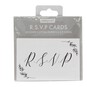White Cotton Paper RSVP Cards 20 Pack image number 3