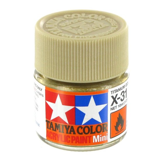 Tamiya Colour Acrylic Paint X-31 Titan Gold 10ml image number 1