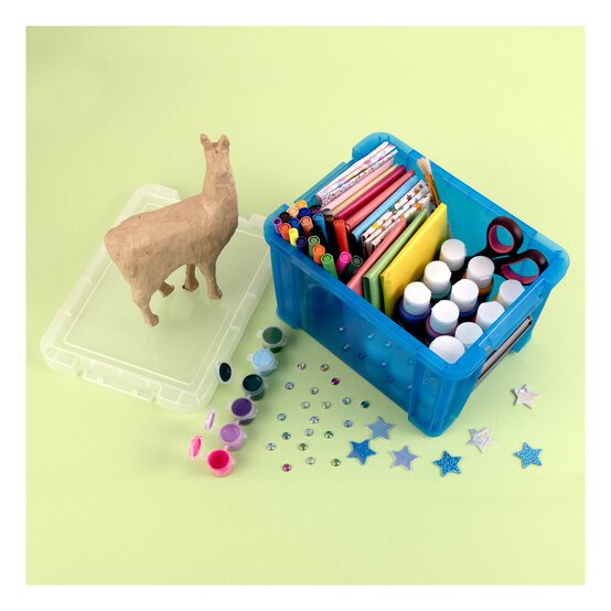 Whitefurze Allstore 5 Litre Transparent Blue Storage Box image number 2