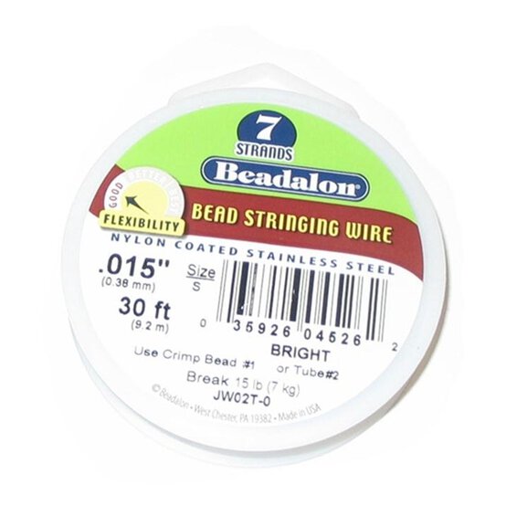 Beadalon Bead Stringing Wire 0.38mm x 9.2m