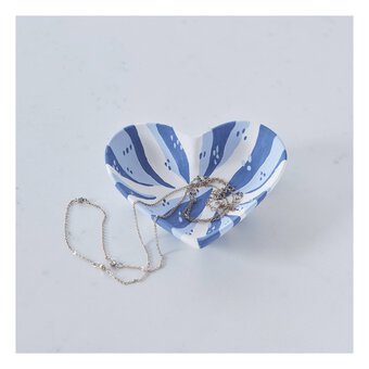 Unglazed Ceramic Heart Trinket Dish 12cm