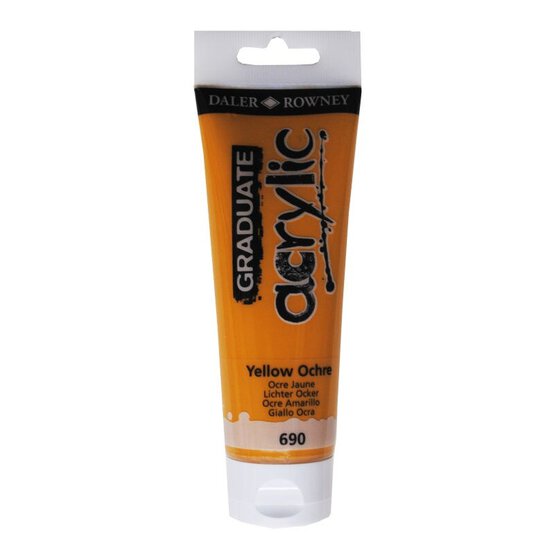 Daler-Rowney Graduate Yellow Ochre Acrylic Paint 120ml image number 1