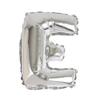 Silver Foil Letter E Balloon
