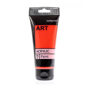 Bright Red Art Acrylic Paint 75ml