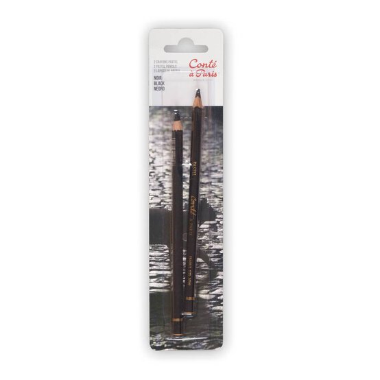 Conte a Paris Black Pastel Pencils 2 Pack image number 1