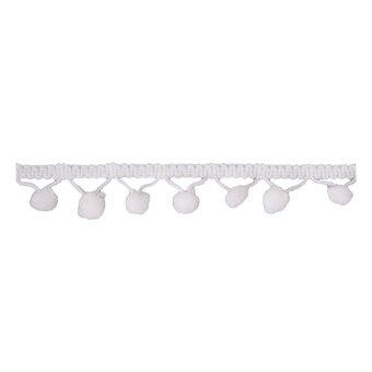White 20mm Pom Pom Trim by the Metre