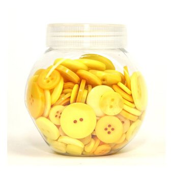 Hobbycraft Button Jar Yellow