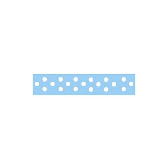 Baby Blue Polka Dot Grosgrain Ribbon 13mm x 5m image number 1