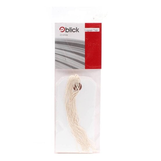 Blick White Luggage Tags 10 Pack image number 2