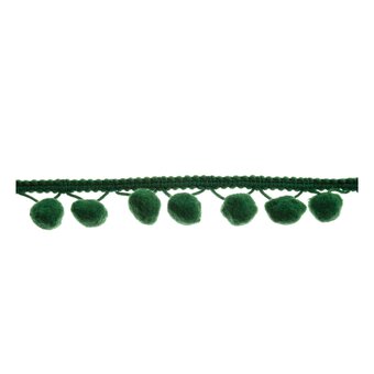 Forest Green 20mm Pom Pom Trim by the Metre
