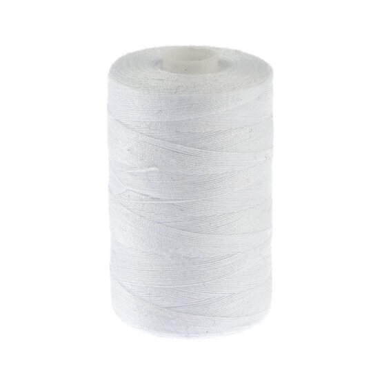 Valuecrafts White Polyester Thread 800m image number 1