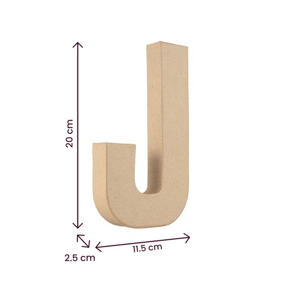 Mache Letter J 20cm image number 4