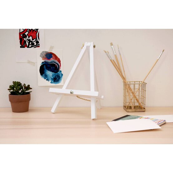 White Mini Tripod Table Easel 24 x 20 x 30cm image number 3