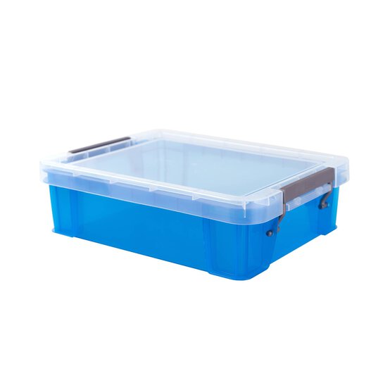 Whitefurze Allstore 2.3 Litre Transparent Blue Storage Box image number 1