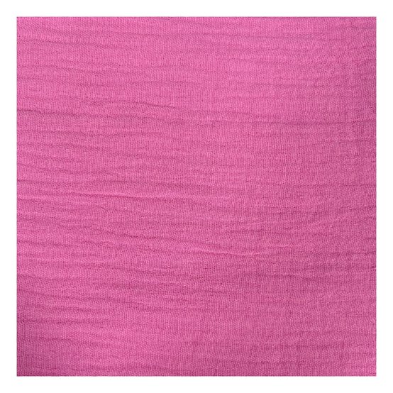 Bright Pink Double Gauze Fabric by the Metre image number 2