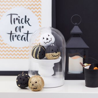 How to Decorate Mini Mache Pumpkins