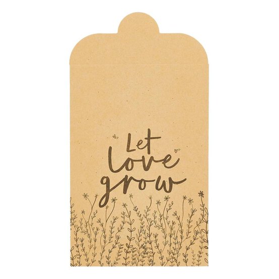 Kraft Let Love Grow Seed Favour Bag 20 Pack image number 1